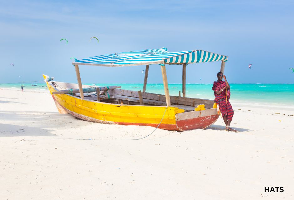 White Tropical Sandy Beach on Zanzibar