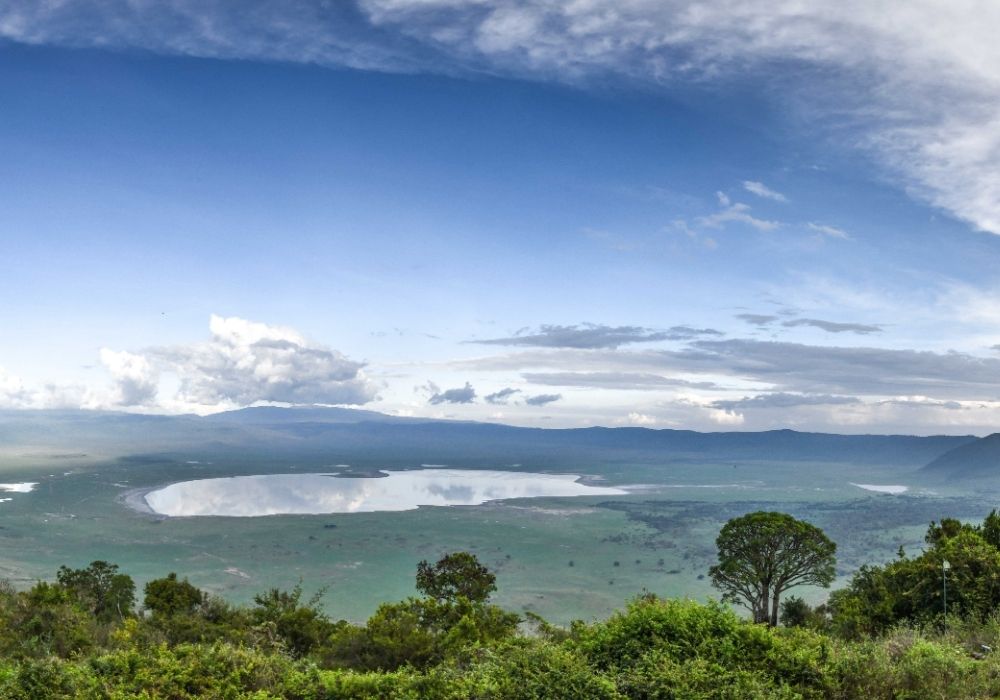 Ngorongoro Crater from rim—geography field study.